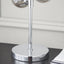 Arbus Smoke Glass Orb & Chrome Table Lamp