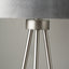 Vitti Brushed Silver Tripod Table Lamp