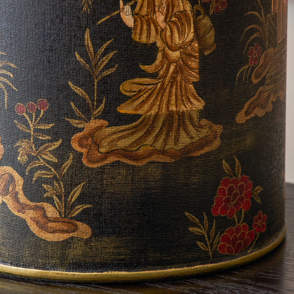 Adara Black Tea Caddy Table Lamp Base