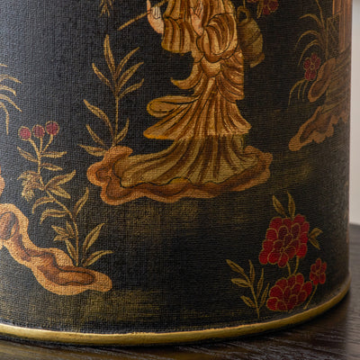 Adara Black Tea Caddy Table Lamp Base