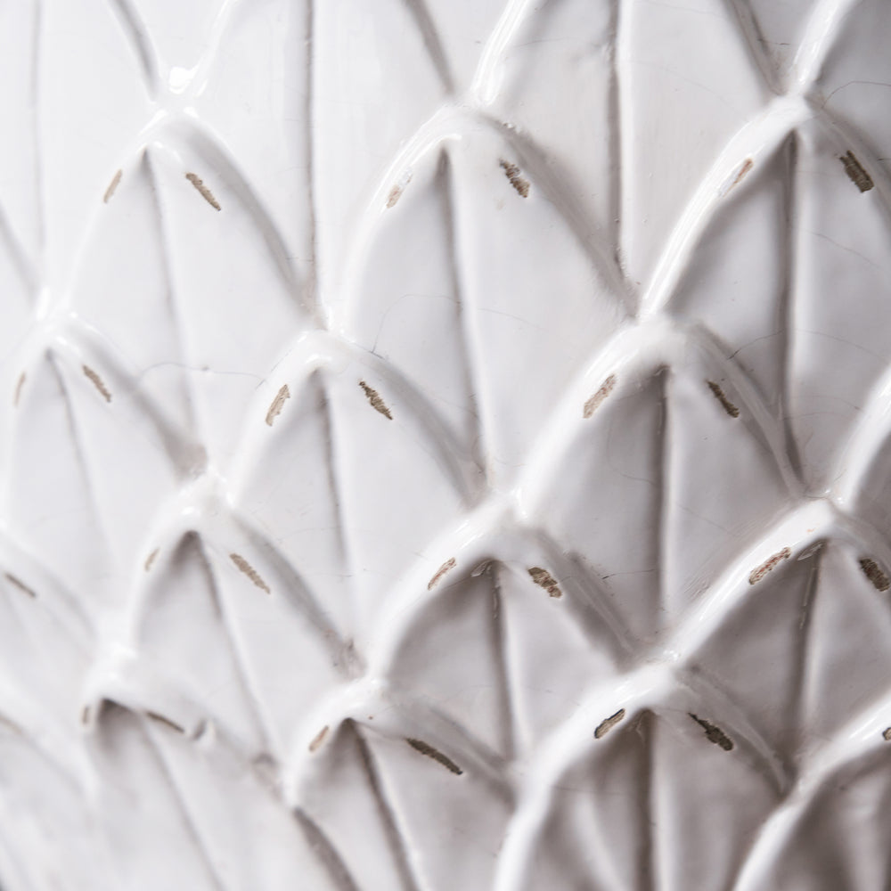 Aspen White Leaf Stoneware Table Lamp Base