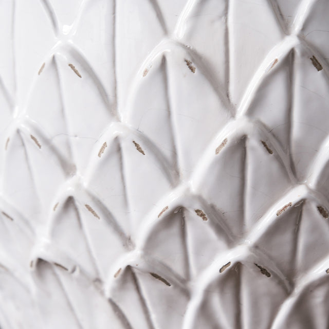 Aspen White Leaf Stoneware Table Lamp Base