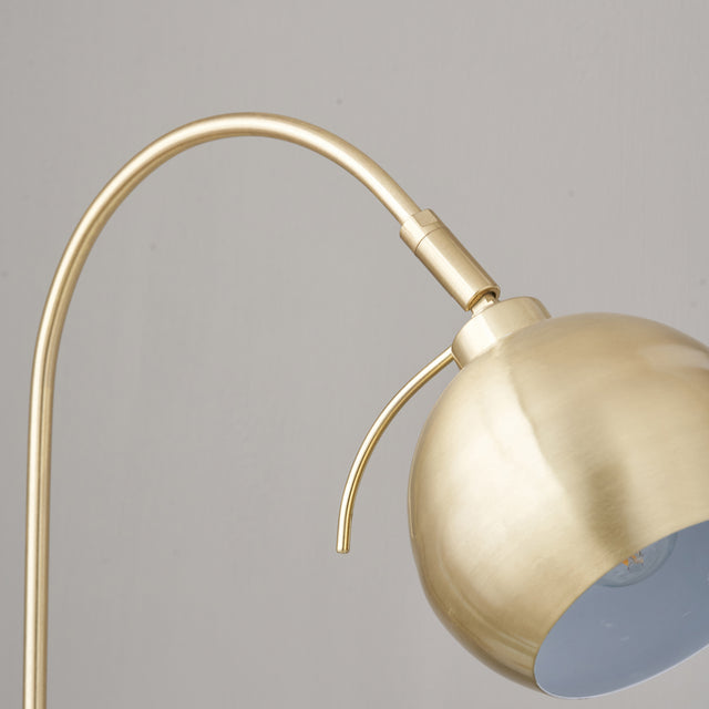 Olivier Brushed Brass and White Marble Task Lamp