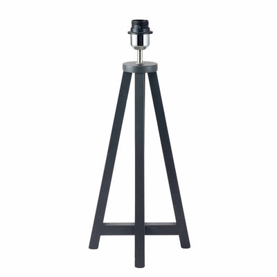 Margate Matt Black Wood Table Lamp Base