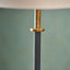 Jacques Black Croc and Antique Brass Table Lamp Base