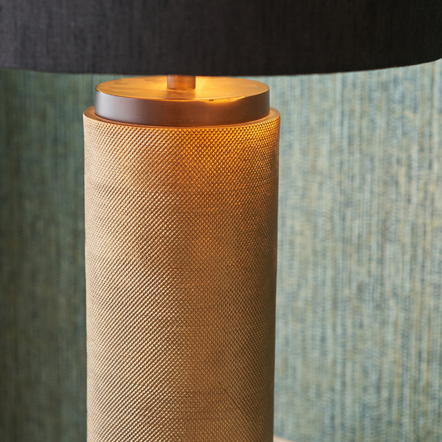 Atticus Brass and Black Textured Table Lamp Base