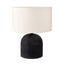 Marbois Black Engraved Wood Dome Table Lamp
