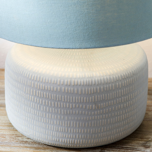 Kehlani Duck Egg Textured Ceramic Table Lamp