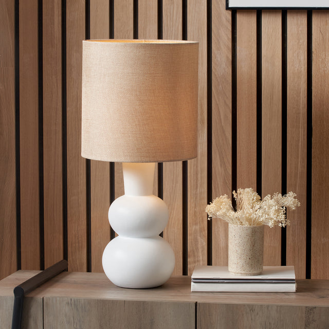 Alyza White Ceramic Table Lamp