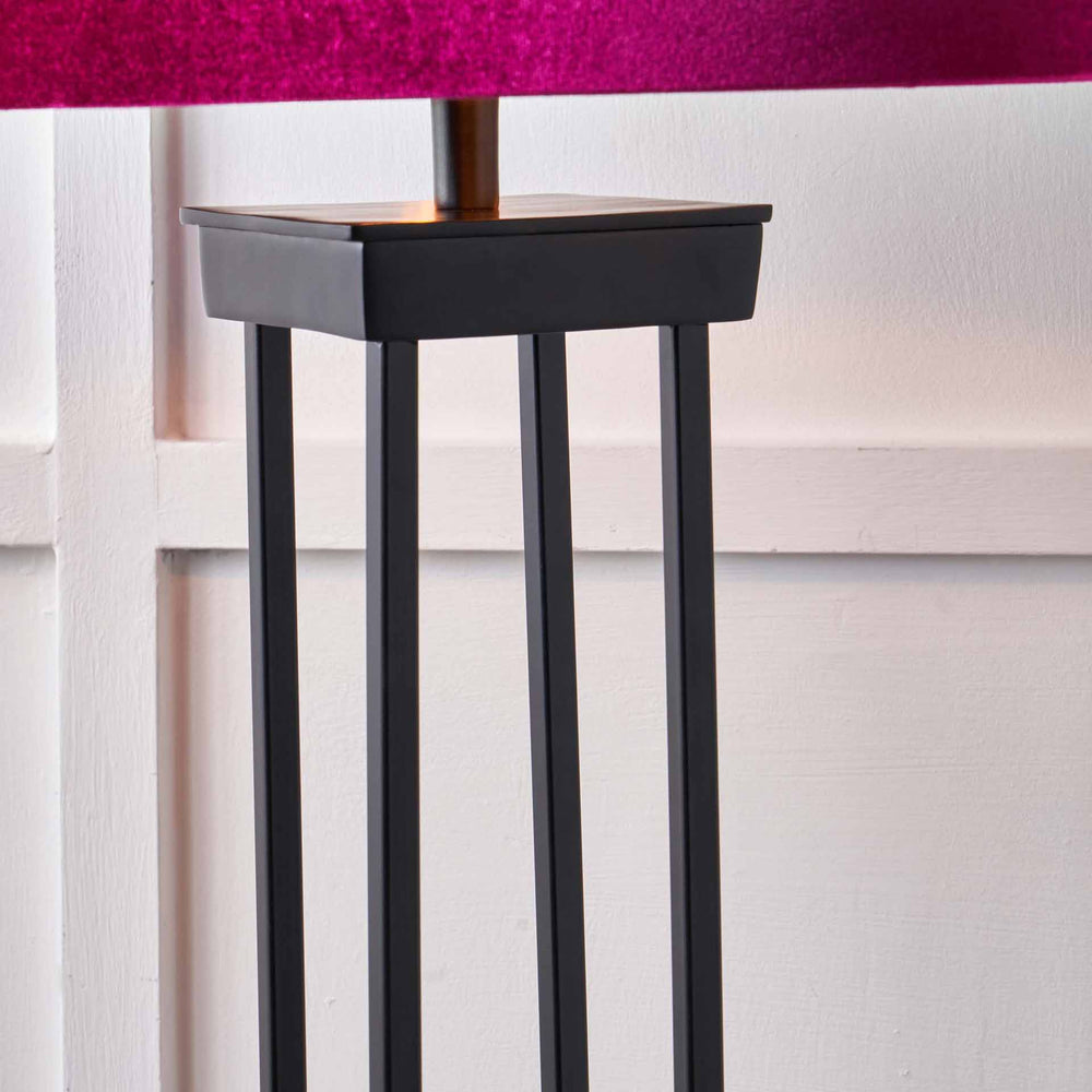 Tucson Matt Black Column Floor Lamp Base
