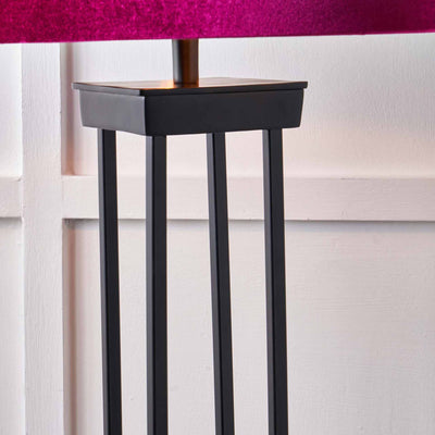 Tucson Matt Black Column Floor Lamp Base