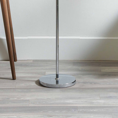 Arbus  Smoke Glass Ball & Chrome Floor Lamp