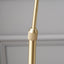 Olivier Brushed Brass Metal and White Marble Floor Lamp