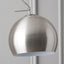 Olivier Brushed Silver Metal and White Marble Floor Lamp