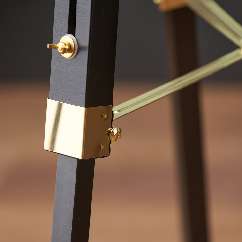 Bampton Gold and Black Tripod Floor Lamp