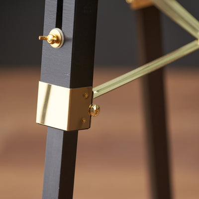 Bampton Gold and Black Tripod Floor Lamp