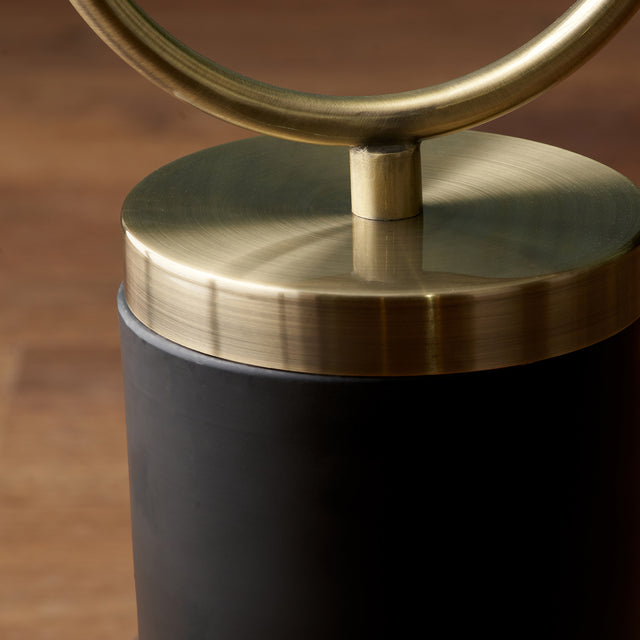 Alarni Black and Glass Floor Lamp