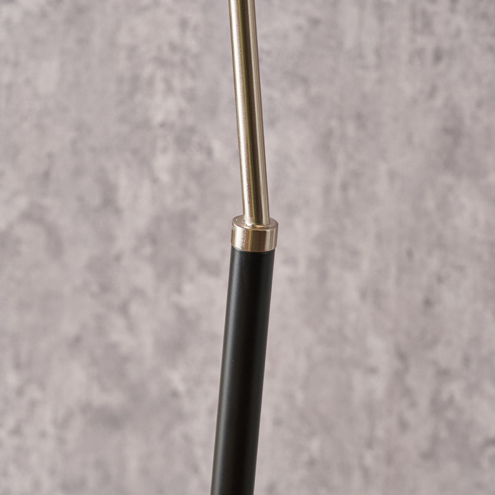 Augustine Black and Brushed Silver Task Floor Lamp