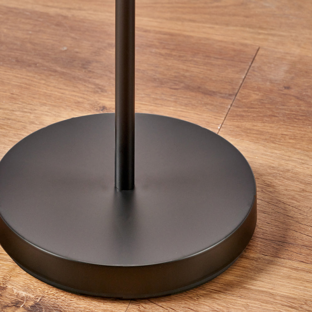 Augustine Black and Brushed Silver Task Floor Lamp