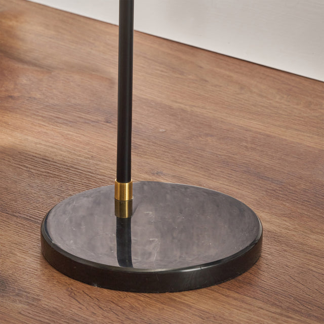 Maya Black and Brushed Brass Task Floor Lamp