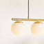 Pegasus 3 White Glass Orb and Gold Pendant