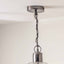 Roux Clear Glass and Graphite Chain Drop Pendant