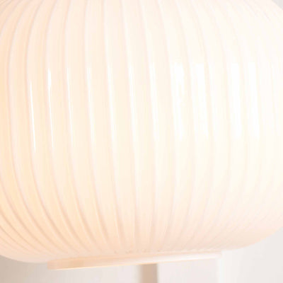 Hetty White Ribbed Glass & Gold Multi Drop Pendant