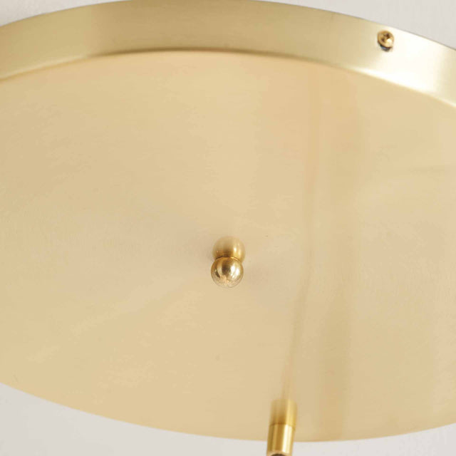 Hetty White Ribbed Glass & Gold Multi Drop Pendant