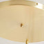 Hetty White Ribbed Glass & Gold Multi Drop Pendant