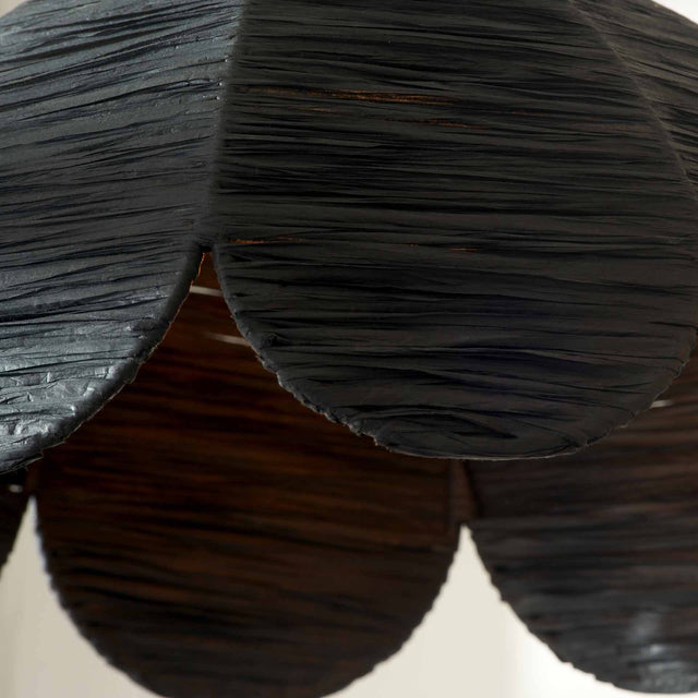 Alyssa Black Raffia Pendant