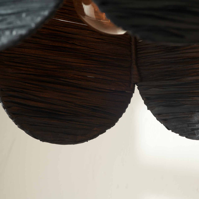 Alyssa Black Raffia Pendant