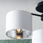 Ailyn 3 Arm Black Semi Flush Ceiling Pendant