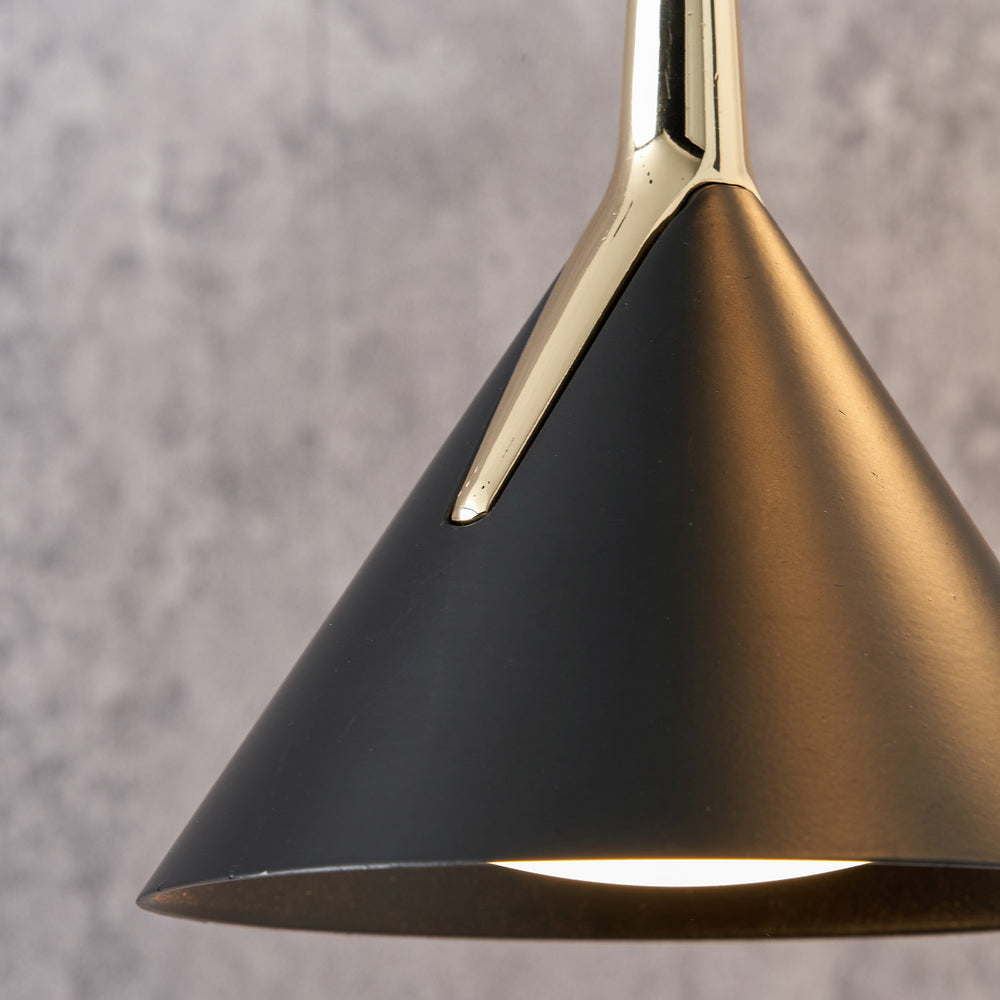 Stella Matt Black and Gold 3 Drop LED Pendant