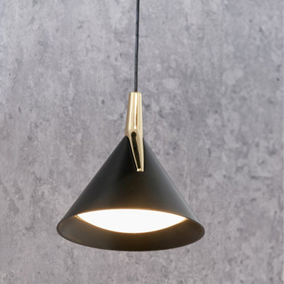 Stella Matt Black and Gold Multi Drop LED Pendant