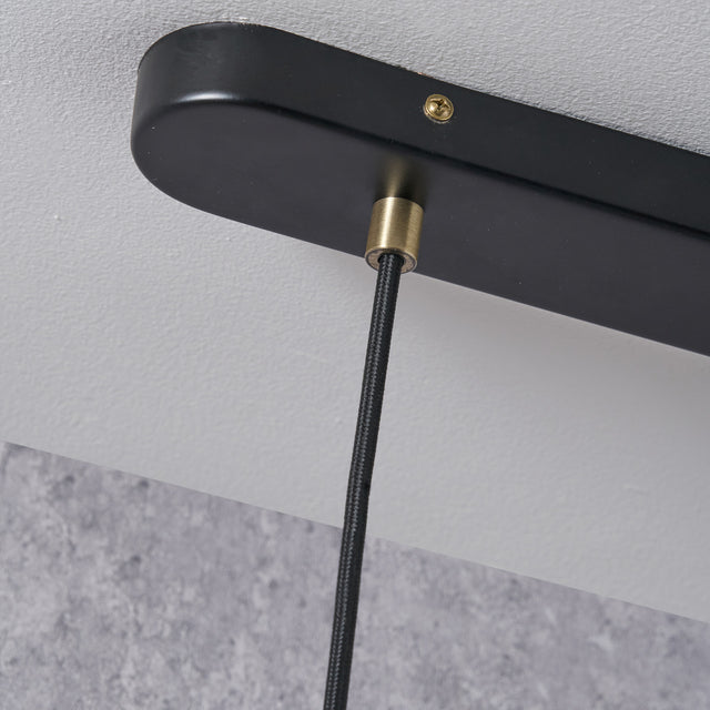 Blythe Black and Gold Task Bar Pendant
