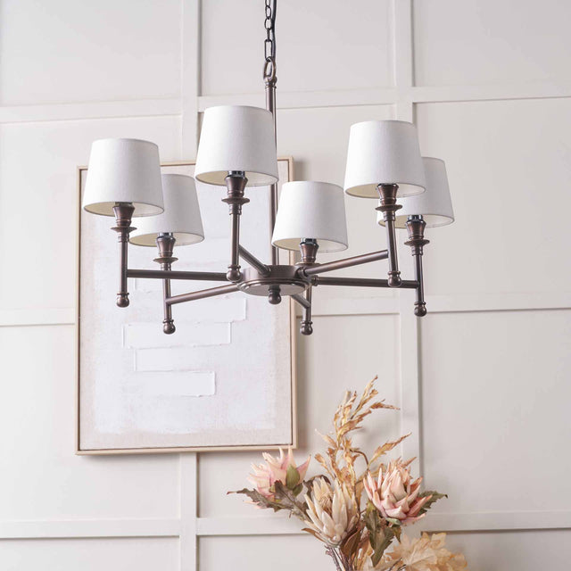 Pierre Antique Bronze 6 Arm Pendant