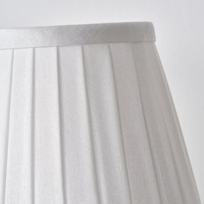 Knightsbridge Ivory Silk Mix Knife Pleat Tapered Lampshade