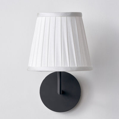 Knightsbridge Ivory Silk Mix Knife Pleat Tapered Lampshade