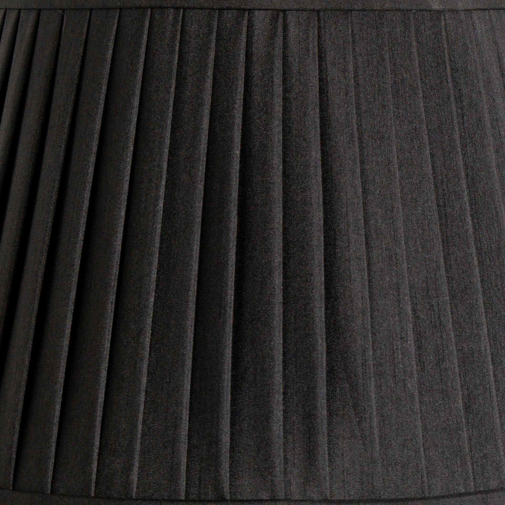 Knightsbridge Black Poly Cotton Knife Pleat Shade
