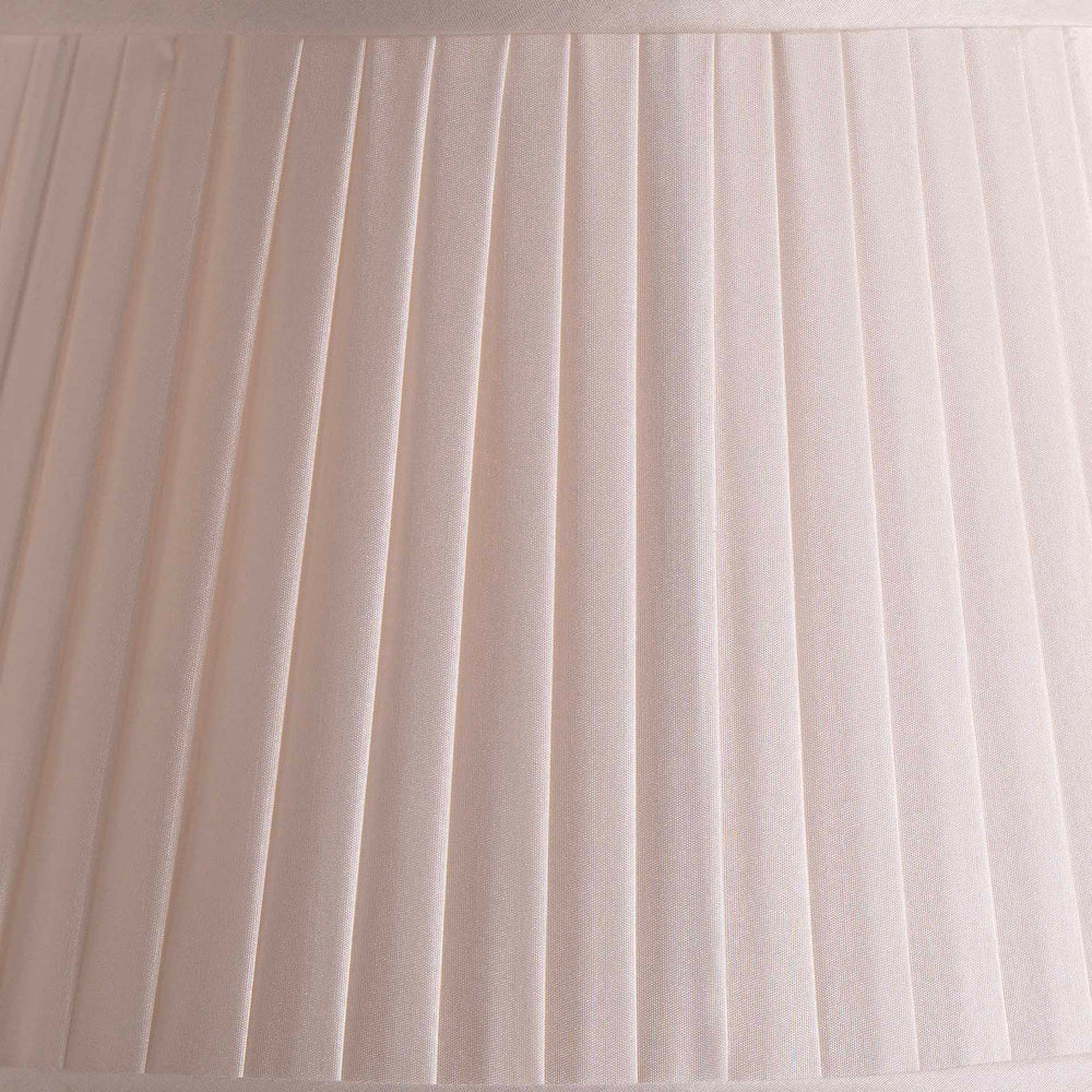 Knightsbridge Ivory Poly Cotton Knife Pleat Shade