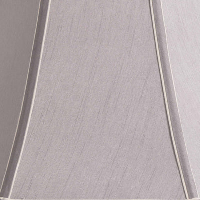 Millie Steel Grey Faux Silk Bowed Hexagon Shade