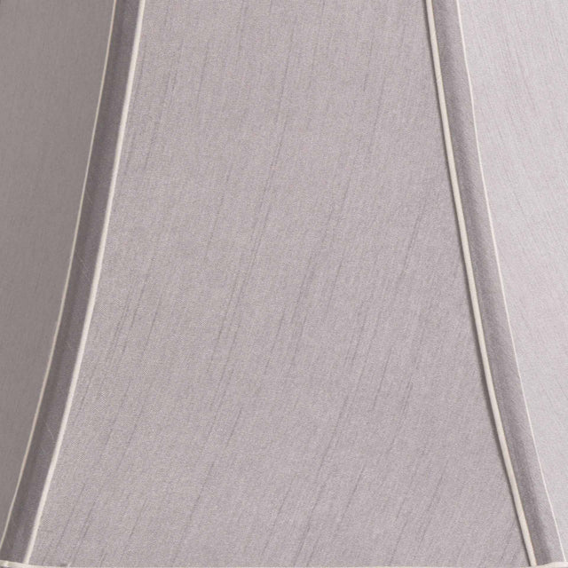 Millie Steel Grey Faux Silk Bowed Hexagon Shade
