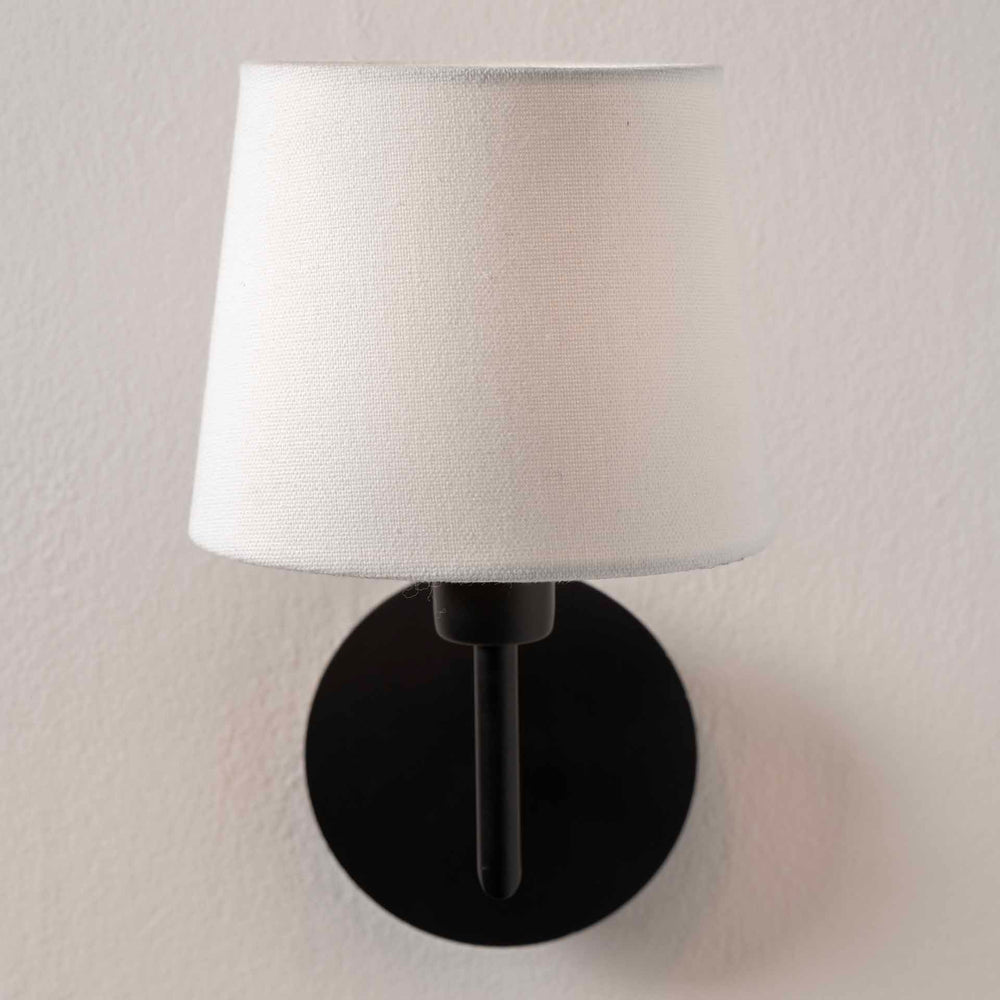 Malalos White Handloom Tapered Lampshade