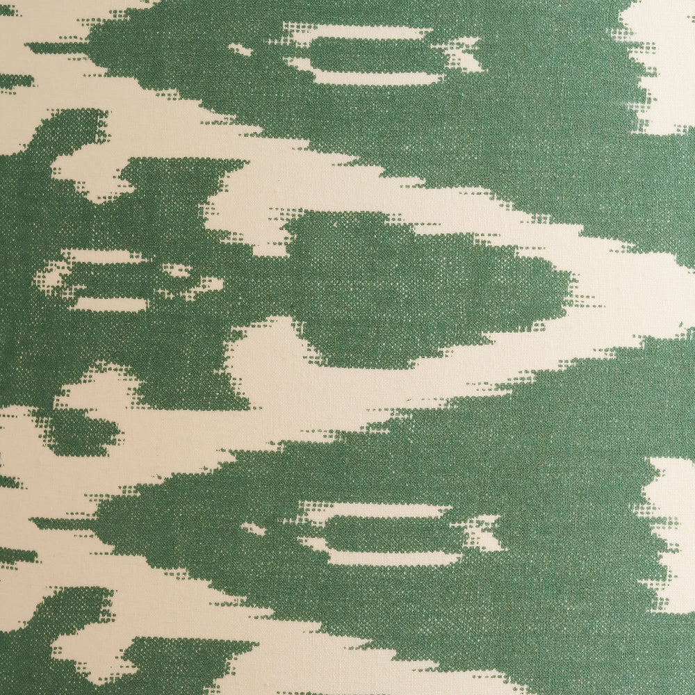 Marella Racing Green Ikat Patterned Cylinder Lampshade