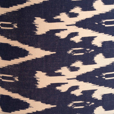 Marella Ocean Blue Ikat Patterned Cylinder Shade