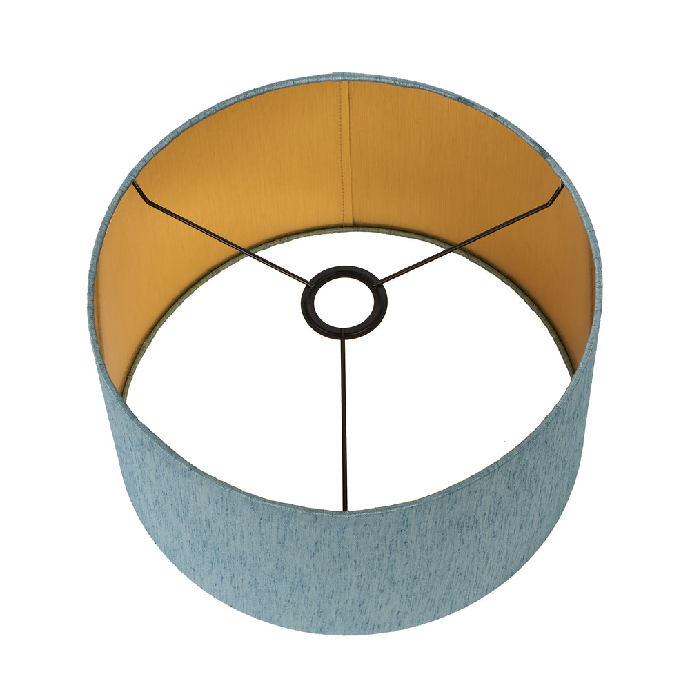 Sacha Duck Egg Slubbed Faux Silk Cylinder Shade
