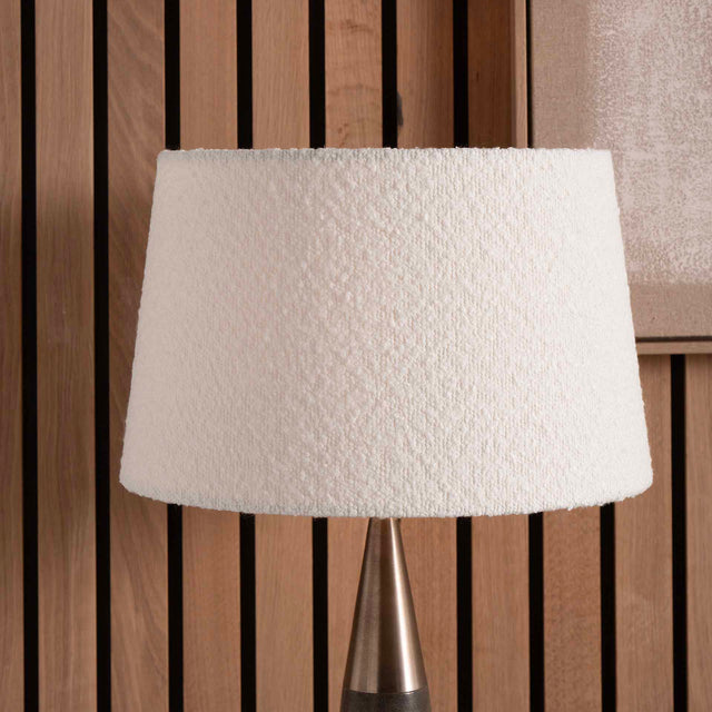Eleonore White Boucle Tapered Lampshade