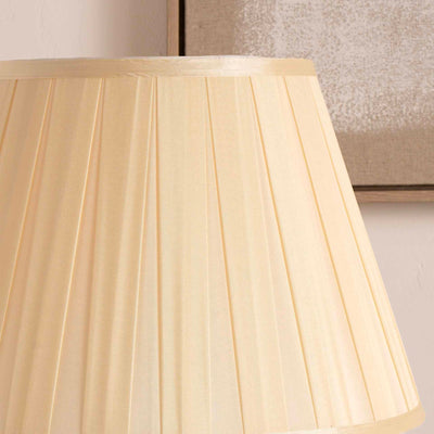 Myla Almond Silk Box Pleat Lampshade