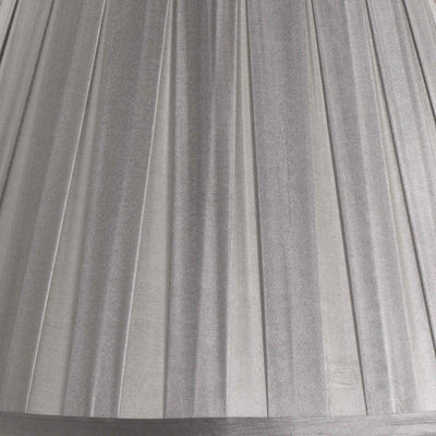 Myla Steel Grey Silk Box Pleat Shade