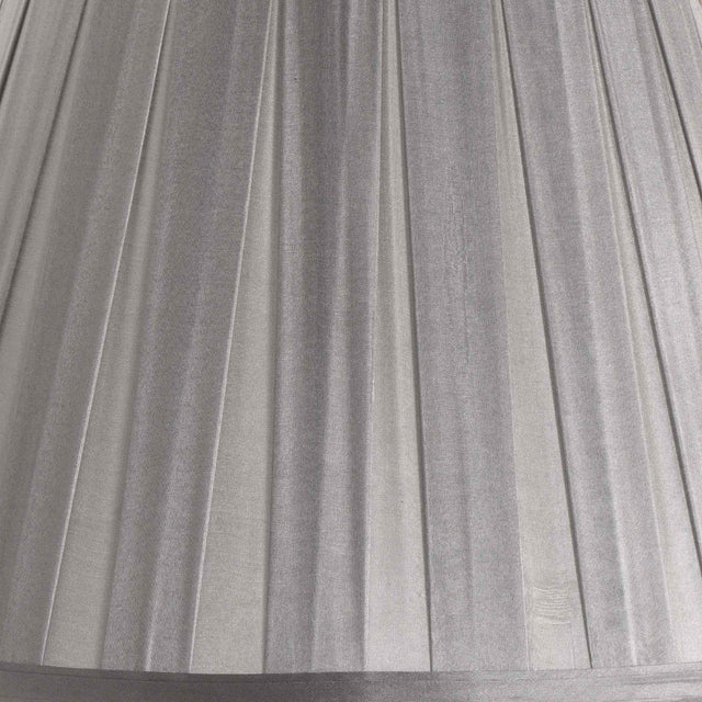Myla Steel Grey Silk Box Pleat Shade